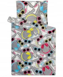 Svitap Kecky mikroflanel ágynemű, színes cipők világos szürke alapon, gyerek, … (01858-KECKYKECKYA)