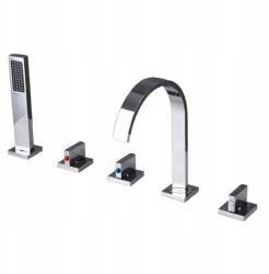 Inea Kétkaros kád-zuhany csaptelep, ezüst (BW0510 CARO cuadro Kran z długą wylewką)