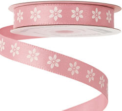 Valex Decor Virágmintás szatén szalag 12mm x 20m - Mályva (BR12-22)