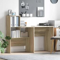 vidaXL Íróasztal sonoma tölgy 131.5 x 50 x 106.5 cm Anyaga fa (869300)