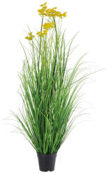 AdTrend Floare artificiala in ghiveci verde galbena 17 x 150 cm (107394)