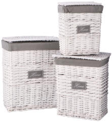 AdTrend Set 3 cosuri rufe alb gri 32 x 20, 5 x 39, 5, 39 x 28 x 44, 5, 46 x 34, 5 x 56 cm (102750)