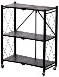 AdTrend Raft pardoseala fier negru 71 x 36 x 90 cm (108302) Raft