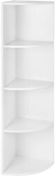 Brius Raft colt podea 4 nivele pal depozitare compacta, 30x30x130 cm, design modern, alb (EZ-LBC42WT) Raft