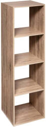 Brius Biblioteca 4 compartimente verticala, 35x32x134 cm, design compact ingust, bej (JJ-173686) Raft