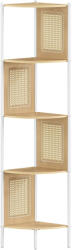 Brius Raft colt boho cadru metalic polite mdf panouri poliratan, 32x32x156 cm, design natural, bej (EZ-LLS588Y57) Raft