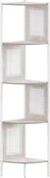 Brius Raft colt boho cadru metalic polite mdf panouri poliratan, 32x32x156 cm, design natural, alb (EZ-LLS588K66) Raft
