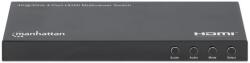 Manhattan HDMI váltó (switch) Multiviewer móddal, 4K UHD, 4 port (208406)