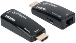Manhattan kompakt HDMI hosszabbító (extender), Ethernet, Full HD (207539)