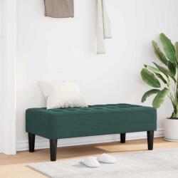 vidaXL Пейка с възглавница Тъмен зелен 113 x 57 x 39 см Кадифе (42001949)