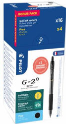 Pilot Zseléstoll, 0, 25 mm, nyomógombos, PILOT "G-2", 20 db, fekete (COPG2ZSFKD)