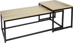 TEMPO KONDELA KASTLER NEW TYP 2 dohányzóasztal szett tölgy sonoma/fekete