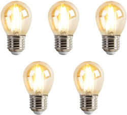 LUEDD 5 db E27-es dimmelhető LED izzó szett P45 Goldline 3, 5W 330lm 2100K (03042)