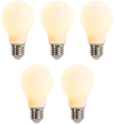 LUEDD 5 db-os készlet E27-es fényerőszabályozható LED izzó A60 matt 5W 380lm (02256)