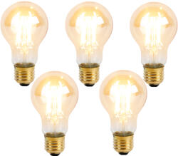 LUEDD 5 db E27 3 fokozatú dimmelhető LED izzó A60 Goldline 5W 530lm 2200K szett (03058)