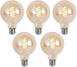 LUUMR 5 db Okos E27 Dimmelhető LED Izzó G95 Borostyán 4.9W 320lm 2500K (03332)