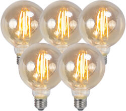 LUEDD 5 db-os készlet E27 szabályozható LED izzószál füstös izzó 5W 450lm 2200K (02260)