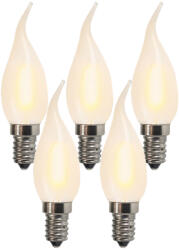 LUEDD 5 db E14-es LED matt gyertyalámpa BXS35 1W 100 lumen 2200K (01858)