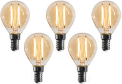 LUEDD 5 darabos E14 dimmelhető LED izzó készlet G45 arany 4W 330 lm 2100K (03287)