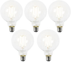 LUEDD 5 db E27 LED izzó szett G95 átlátszó 2, 2W 470lm 2700K (03091)