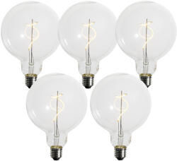 LUEDD 5 darabos E27 dimmelhető LED izzók szett spirál filamenttel G125 4W 270 lm 2700K (03173)