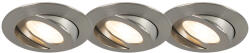 QAZQA 3 db-os beépített spotlámpa készlet acélból LED-del IP44 - Relax LED (94390)