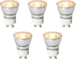 LUEDD 5 darabos GU10 3 lépésben dimmelhető LED izzókészlet 35 mm 4W 220 lm 2700K (03196)