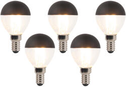 LUEDD 5 db E14-es dimmelhető LED izzószál izzó szett P45 fekete 300 lm 2700 K (03034)