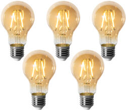 LUEDD 5 darabos E27 dimmelhető LED izzókészlet A60 arany 3W 310 lm 2200K (03204)
