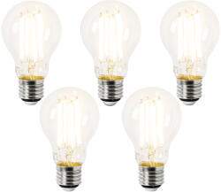 LUEDD 5 db E27 LED izzó szett A60 átlátszó 3, 8W 806lm 2700K (03087)