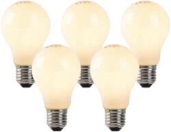 LUEDD 5 db-os készlet E27 LED lángszál izzó opál üveggel 3W 250lm 2200K (02381)