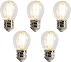 LUEDD 5 db E27 LED izzó szett P45 átlátszó 2W 200lm 2700K (03044)