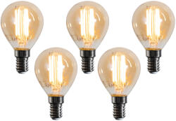 LUEDD 5 darabos E14 LED izzókészlet G45 arany 2W 180 lm 2100K (03286)