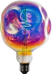 LUEDD E27 Szabályozható LED Lámpa Spirál Filament G125 Szivárvány 4W 200 lm 1800K (03368)