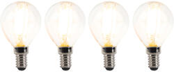 LUEDD 4 db E14-es szabályozható LED izzó készlet P45 átlátszó 3W 250lm 2700K (02762)