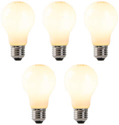 LUEDD 5 db-os készlet, dimmelhető E27-es LED izzók opál üveggel 7W 806 lm 2200K (02383)
