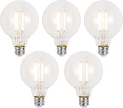 LUUMR 5 db Okos E27 Dimmelhető LED Izzó G95 Átlátszó 7W 806lm 2700-6500K (03323)