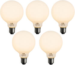 LUEDD 5 db E27 Dimmelhető LED izzó Opál G95 5W 450lm 2200K (03161)