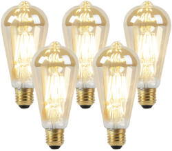 LUEDD 5 db-os készlet E27 LED izzók, tompítható meleg aranyra 8W 806lm 2000-2700K (02405)