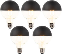 LUEDD 5 db E27-es dimmelhető LED izzószál izzó G95 fekete 550 lm 2700 K (03035)