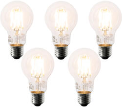 LUEDD 5 db E27 LED izzó szett A60 átlátszó 6W 630lm 2200K (03086)