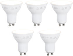 LUUMR 5 darabos Smart GU10 50 mm-es dimmelhető LED izzókészlet, opál, 7W, 630 lm, 2700K (03312)