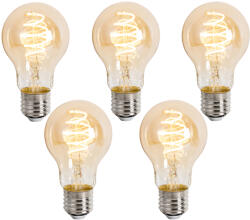 LUUMR 5 db Okos E27 Dimmelhető LED Izzó A60 Borostyán 4.9W 320lm 2500K (03315)