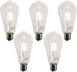 LUEDD 5 darabos E27 LED Filament Izzókészlet ST64 Átlátszó 4W 470 lm 2700K (03289)