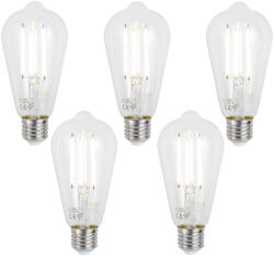 LUUMR 5 db Okos E27 Dimmelhető LED Izzók ST64 Átlátszó 7W 806lm 2700-6500K (03298)