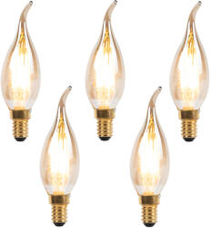 LUEDD 5 db E14-es dimmelhető LED filament gyertyalámpa szett 240V 3W 250lm (03033)