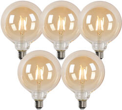 LUEDD 5 db-os okos E27 LED izzó szett G125 arany 4, 9W 470lm 1800-4000K (03099)