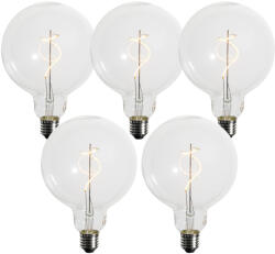 LUEDD 5 darabos E27 dimmelhető LED izzó készlet spirál szál G125 4W 270 lm 2200K (03172)