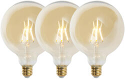 LUEDD 3 db E27-es szabályozható LED izzó G125 arany 5W 450lm 2200K készlet (02251)