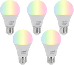 LUUMR 5 db E27 Dimmelhető LED Izzók A60 Opál 9W 806lm 2700-6500K (03326)